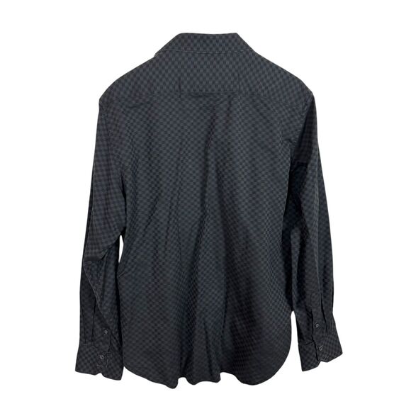 Robert Graham Gray Black Checkered Button Down Long Sleeve Shirt Mens XL Classic - Picture 2 of 6
